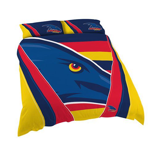 Adelaide Crows AFL KING Bed Quilt Doona Duvet Cover & Pillow Cases Set *NEW*