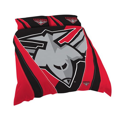Essendon Bombers AFL KING Bed Quilt Doona Duvet Cover & Pillow Cases Set *NEW*