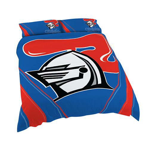 Newcastle Knights NRL KING Bed Quilt Doona Duvet Cover & Pillow Cases Set *NEW*