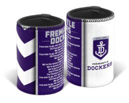 Fremantle Dockers Freo AFL TEAM SONG Beer Can Bottle Cooler Stubby Holder Cosy