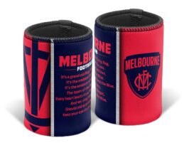 Melbourne Demons AFL TEAM SONG Beer Can Bottle Cooler Stubby Holder Cosy
