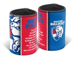 Western Bulldogs AFL TEAM SONG Beer Can Bottle Cooler Stubby Holder Cosy