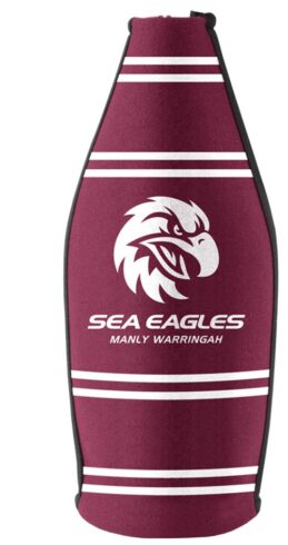 Manly Warringah Sea Eagles TALLIE LONG NECK Beer Wine Bottle Zip Cooler (includes Carry Strap)