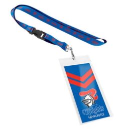 Newcastle Knights NRL Lanyard Chain Card Pocket Storage Poly Swivel Hook