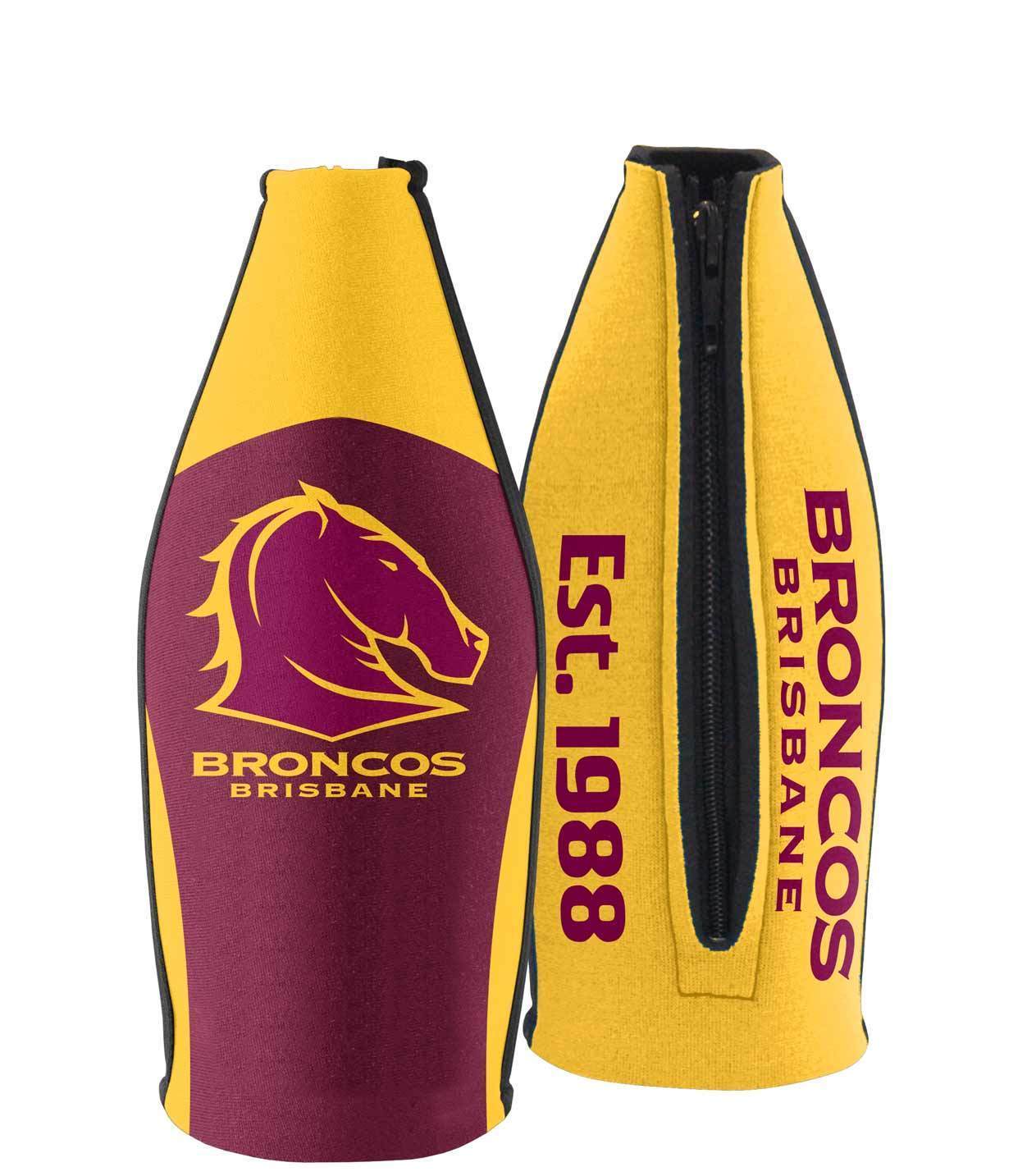 Brisbane Broncos TALLIE LONG NECK Beer Wine Bottle Zip Cooler (includes Carry Strap)