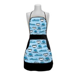 Cronulla Sharks NRL Retro Ladies Apron Mothers Day Gift Kitchen Cooking BBQ
