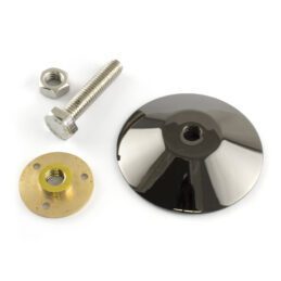 Pool Snooker Billiard Table Parts Brushed BLACK Chrome Adjustable Foot Complete 95mm (Foot, Bolt, Flange)