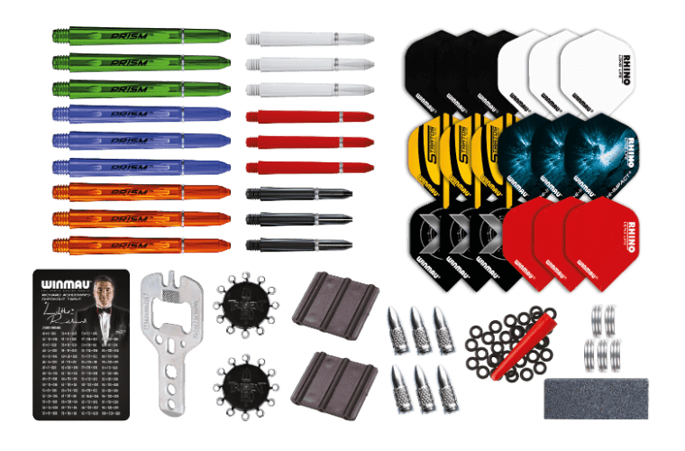 Winmau Dart Flights Shafts Sharpener Springs Accessories TUNE UP KIT - Image 2
