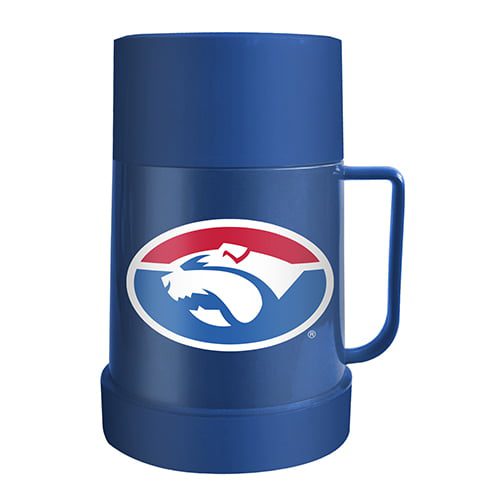 Western Bulldogs AFL Thermos Flask with Lid to as use Mug Cup Man Cave Work Gift