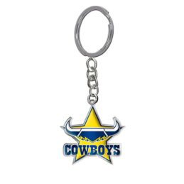 North QLD Queensland Cowboys NRL Keyring ENAMEL LOGO