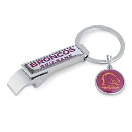 Brisbane Broncos NRL Metal Keyring Bottle opener with Pendant