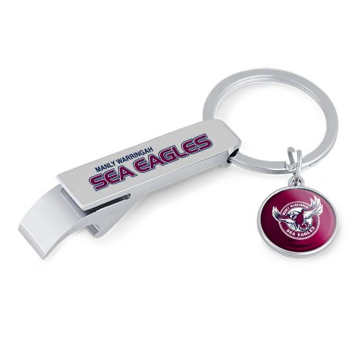 Manly Warringah Sea Eagles NRL Metal Keyring Bottle opener with Pendant
