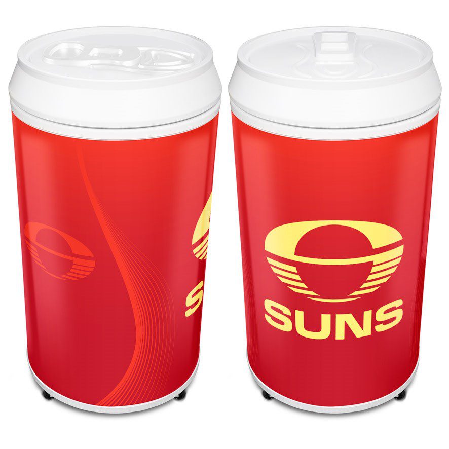 Gold Coast Suns AFL Cooler Can 40 Litre Bar Fridge 1 Gold Coast Suns AFL Cooler Can 40 Litre Bar Fridge