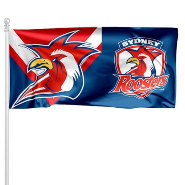 NRL Sydney Roosters Pole Flag LARGE 1800x900mm Licensed (Pole not included)
