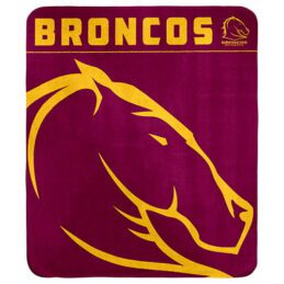 Brisbane Broncos NRL Polar Fleece Rug Blanket