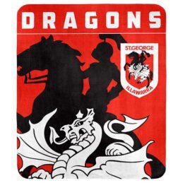 St George Illawarra Dragons NRL Polar Fleece Rug Blanket