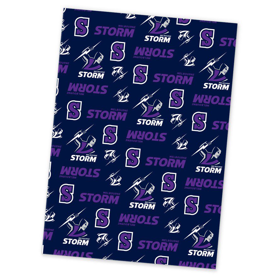 Melbourne Storm NRL Rugby League Wrapping Paper Gift Wrap 1 Melbourne Storm NRL Rugby League Wrapping Paper Gift Wrap