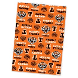Wests Tigers NRL Rugby League Wrapping Paper Gift Wrap