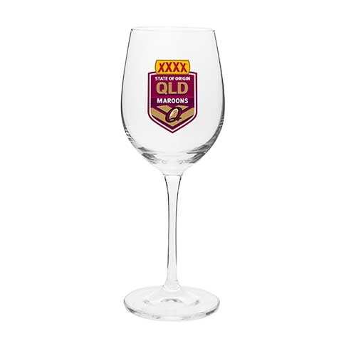 2017 State of Origin QLD Queensland Maroons NRL Wine Champagne Drink Glass