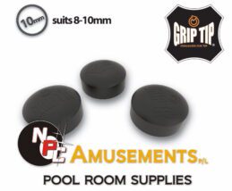 BLACK Spinster Grip Tip 10mm Glue on type, NEW No chalk Needed. Price is for each tip.