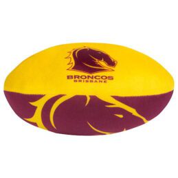 Brisbane Broncos NRL Plush Football Ball Soft Sublimated 2017 Team Jersey Print