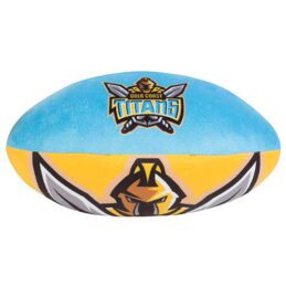 Gold Coast Titans NRL Plush Football Ball Soft Sublimated 2017 Team Jersey Print