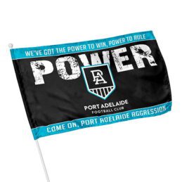 Adelaide Port Power AFL KIDS Pole Game Day Flag Banner