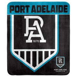 Adelaide Port Power AFL Polar Fleece Rug Blanket