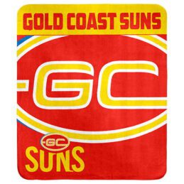 Gold Coast Suns AFL Polar Fleece Rug Blanket