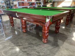 NPC Pool Table 8ft Royal DELUXE Mahogany & Brass with Green Felt