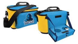 Gold Coast Titians NRL drink cooler esky carry bag with drink tray/table