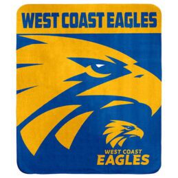West Coast Eagles AFL Polar Fleece Rug Blanket