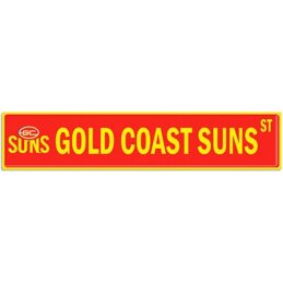 Gold Coast Suns AFL Tin Street Sign