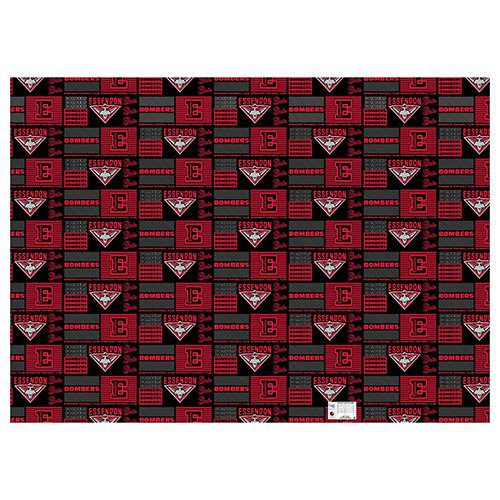 Essendon Bombers AFL Gift Wrapping Paper School Book Covering