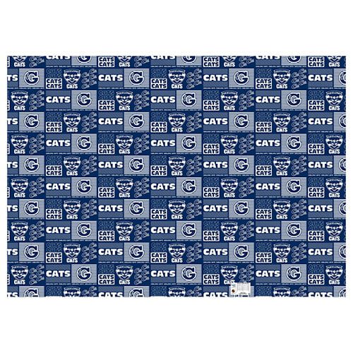Geelong Cats AFL Gift Wrapping Paper School Book Covering