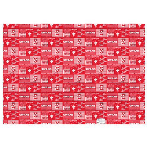 Sydney Swans AFL Gift Wrapping Paper School Book Covering