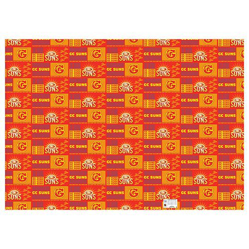 Gold Coast Suns AFL Gift Wrapping Paper School Book Covering