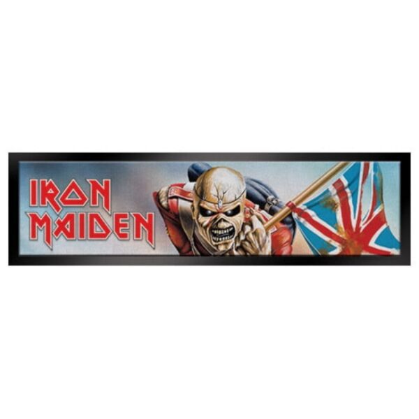 Iron Maiden Trooper Design Rubber Backed Bar Runner Mat Runner
