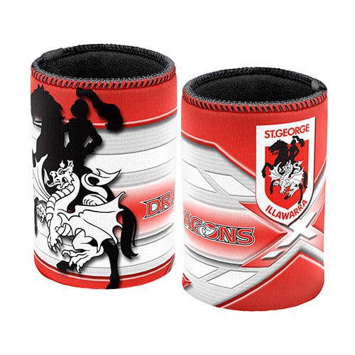 NRL St George Dragons Beer Can Bottle Cooler Stubby Holder Cosy x 1