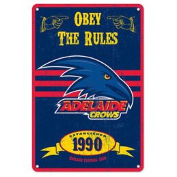 Adelaide Crows Fans Only AFL Retro Metal Tin Wall Sign
