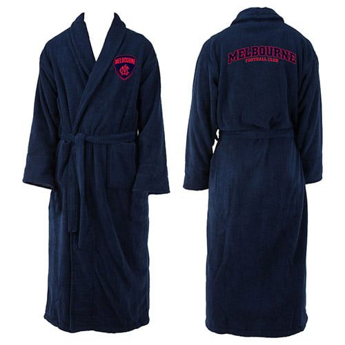 Melbourne Demons AFL Adult Polyester Dressing Gown Bath Robe