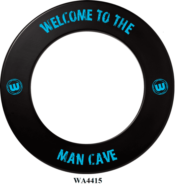 WINMAU Professional Dart Board Surround one piece Black Welcome to The Man Cave