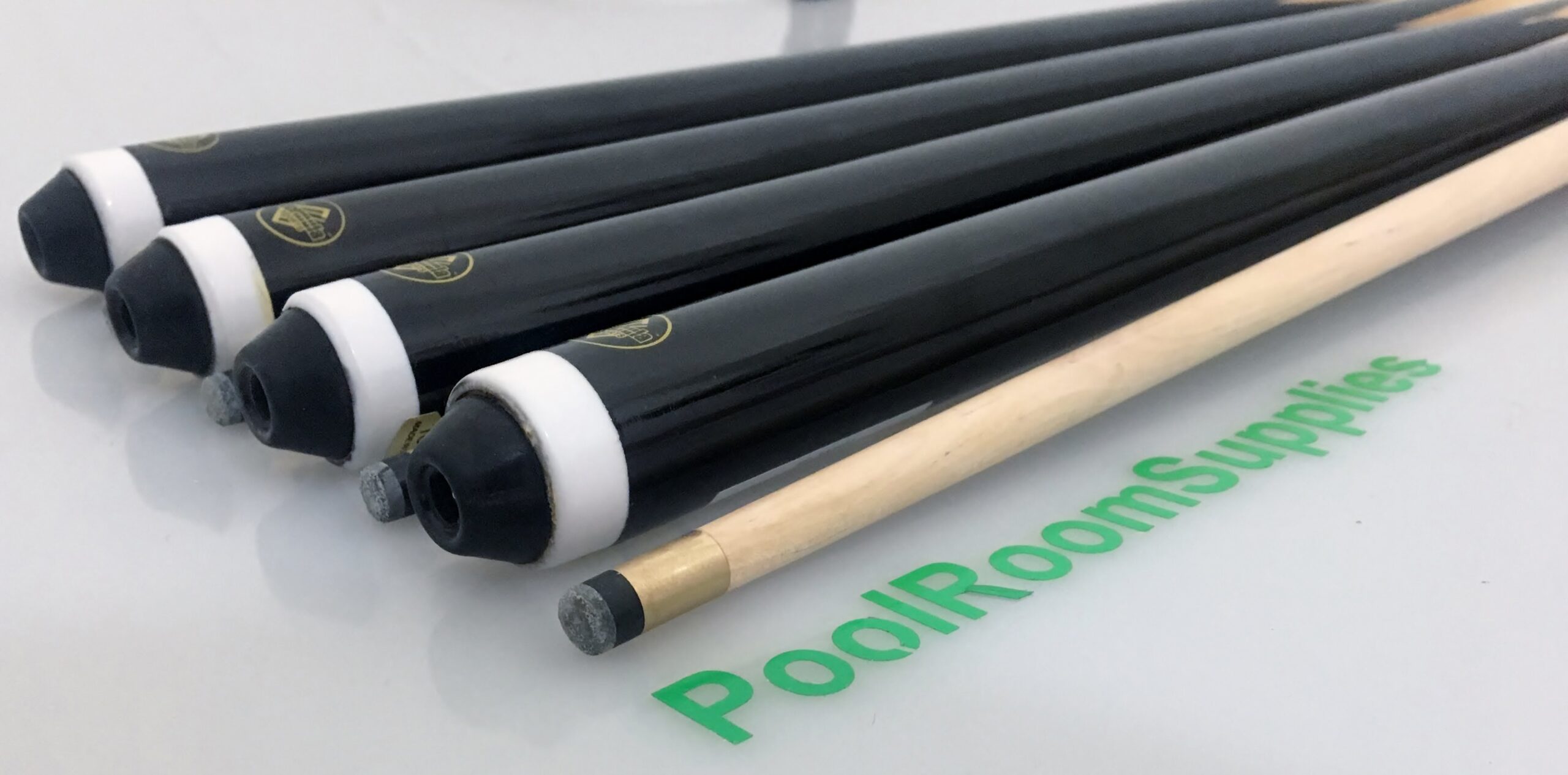 4x 2-Piece Eco Pool Billiard Snooker Cue 57" Cues 9mm Screw Tip