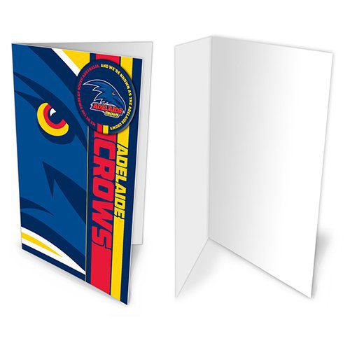 Adelaide Crows AFL Gift Card & Team BADGE Birthday Christmas Fathers Mothers Day