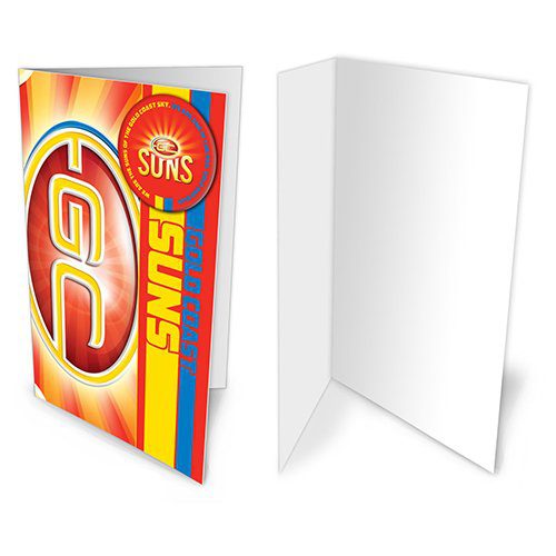Gold Coast Suns AFL Gift Card & Team BADGE Birthday Christmas Fathers Mothers Day