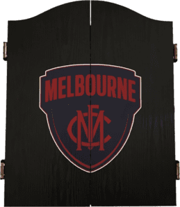 Melbourne Demons AFL Dart Board and Cabinet Set