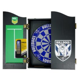 Canterbury Bulldogs NRL Dart Board & Cabinet Set