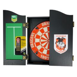 St George Illawarra Dragons NRL Dart Board & Cabinet Set
