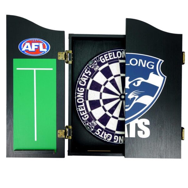 Geelong Cats AFL Dart Board & Cabinet Set