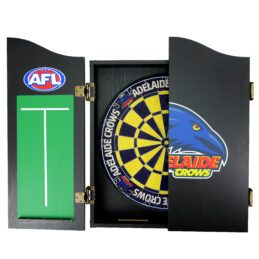 Adelaide Crows AFL Dart Board & Cabinet Set